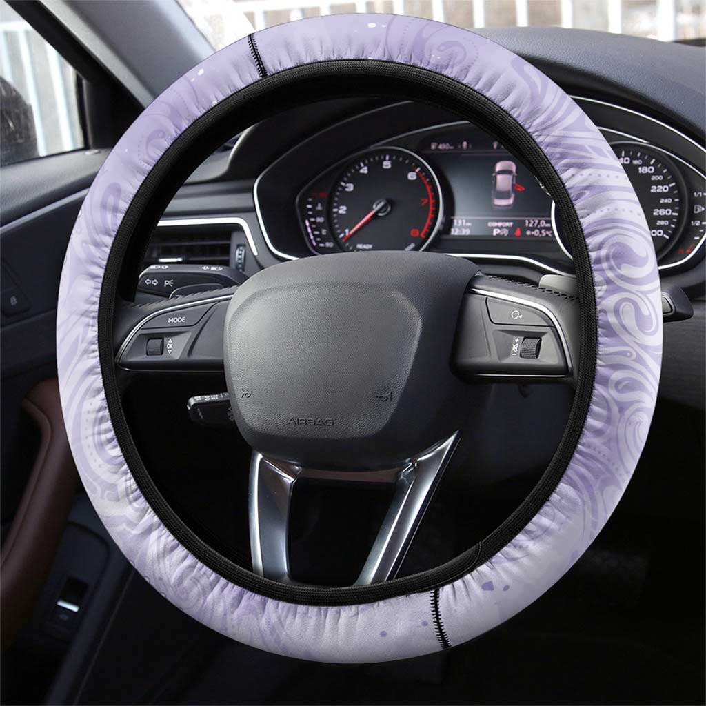 Epilepsy Awareness Steering Wheel Cover Maile Pikake Lokelani Crown Flower Lei Inspired LT9 - Polynesian Pride