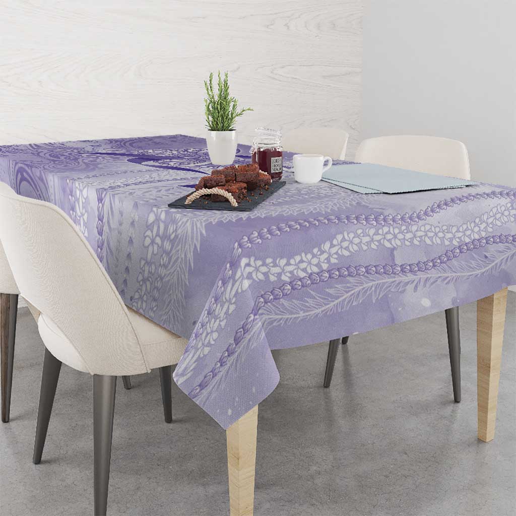 Epilepsy Awareness Tablecloth Maile Pikake Lokelani Crown Flower Lei Inspired LT9 - Polynesian Pride
