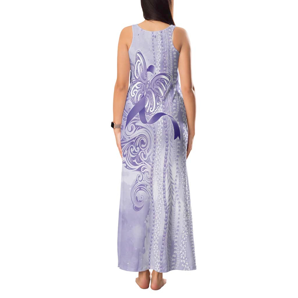 Epilepsy Awareness Tank Maxi Dress Maile Pikake Lokelani Crown Flower Lei Inspired LT9 - Polynesian Pride