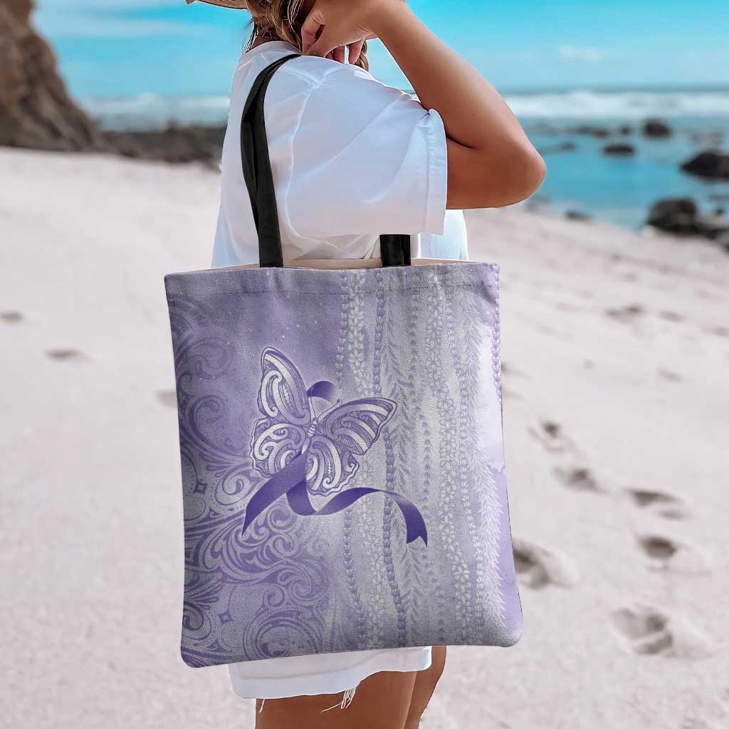 Epilepsy Awareness Tote Bag Maile Pikake Lokelani Crown Flower Lei Inspired LT9 - Polynesian Pride