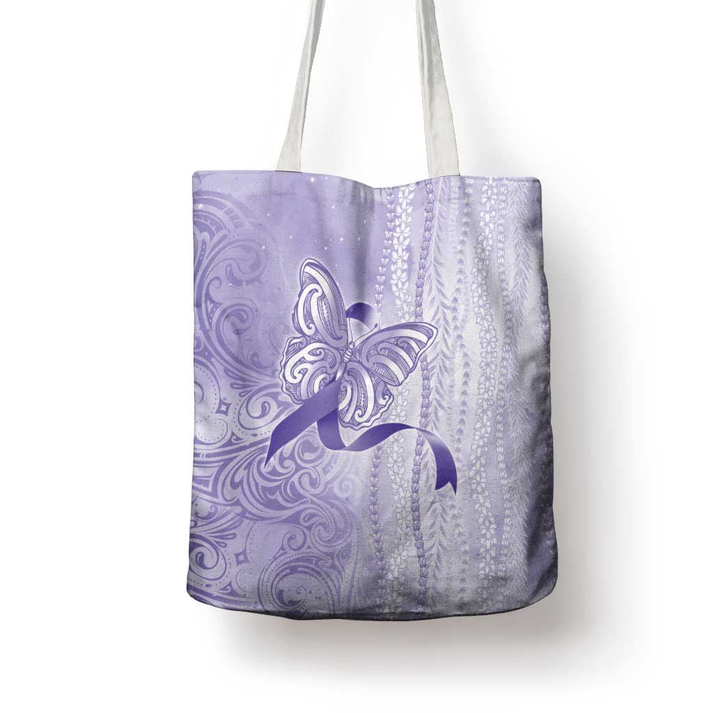 Epilepsy Awareness Tote Bag Maile Pikake Lokelani Crown Flower Lei Inspired LT9 - Polynesian Pride