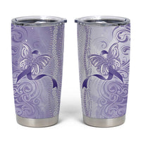 Epilepsy Awareness Tumbler Cup Maile Pikake Lokelani Crown Flower Lei Inspired LT9 Purple - Polynesian Pride