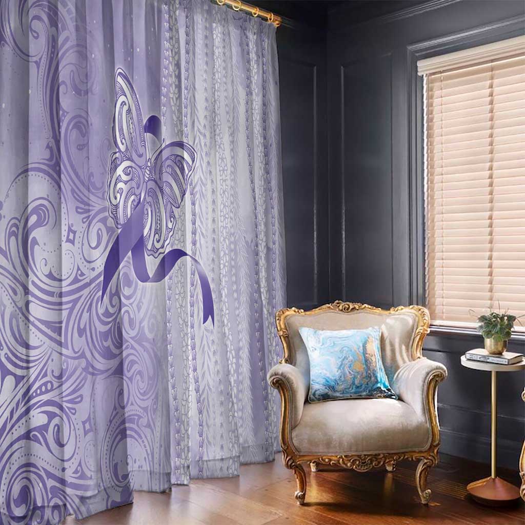 Epilepsy Awareness Window Curtain Maile Pikake Lokelani Crown Flower Lei Inspired LT9 - Polynesian Pride