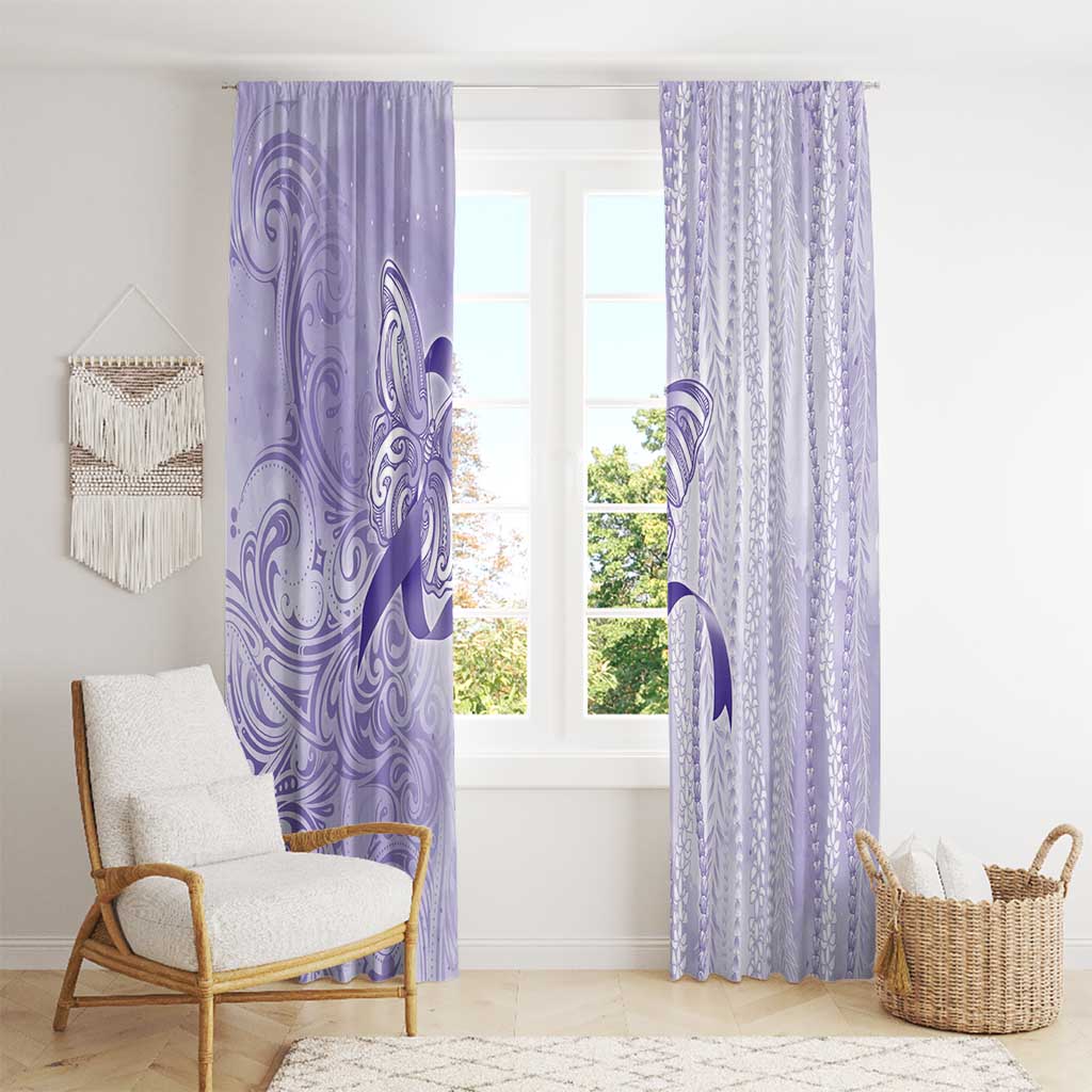 Epilepsy Awareness Window Curtain Maile Pikake Lokelani Crown Flower Lei Inspired LT9 - Polynesian Pride