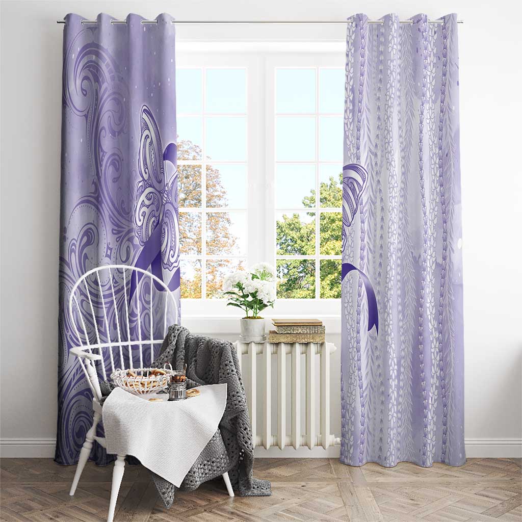 Epilepsy Awareness Window Curtain Maile Pikake Lokelani Crown Flower Lei Inspired LT9 - Polynesian Pride