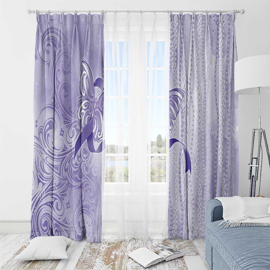 Epilepsy Awareness Window Curtain Maile Pikake Lokelani Crown Flower Lei Inspired LT9 - Polynesian Pride