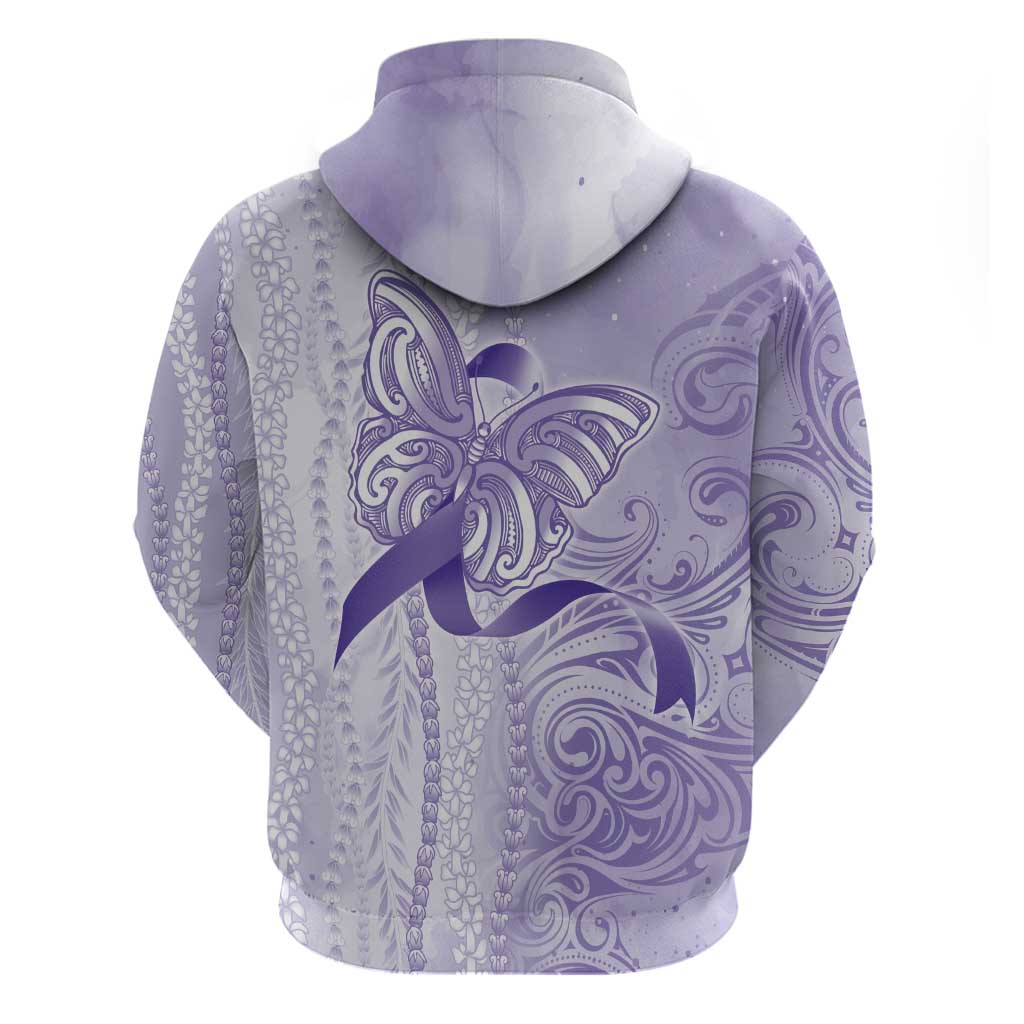 Epilepsy Awareness Zip Hoodie Maile Pikake Lokelani Crown Flower Lei Inspired LT9 - Polynesian Pride