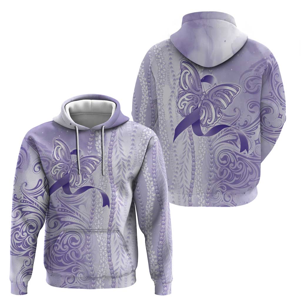 Epilepsy Awareness Zip Hoodie Maile Pikake Lokelani Crown Flower Lei Inspired LT9 - Polynesian Pride