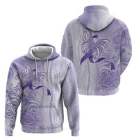 Epilepsy Awareness Zip Hoodie Maile Pikake Lokelani Crown Flower Lei Inspired LT9 - Polynesian Pride
