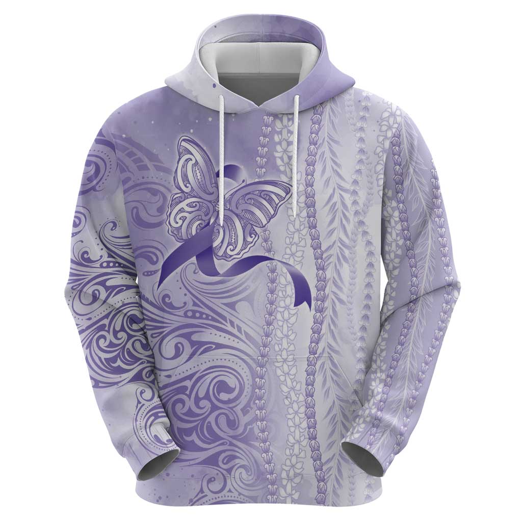 Epilepsy Awareness Zip Hoodie Maile Pikake Lokelani Crown Flower Lei Inspired LT9 - Polynesian Pride