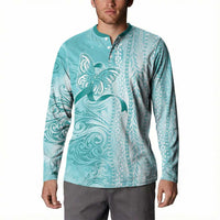PTSD Awareness Button Sweatshirt Maile Pikake Lokelani Crown Flower Lei Inspired LT9 - Polynesian Pride