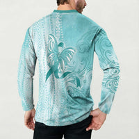 PTSD Awareness Button Sweatshirt Maile Pikake Lokelani Crown Flower Lei Inspired LT9 - Polynesian Pride