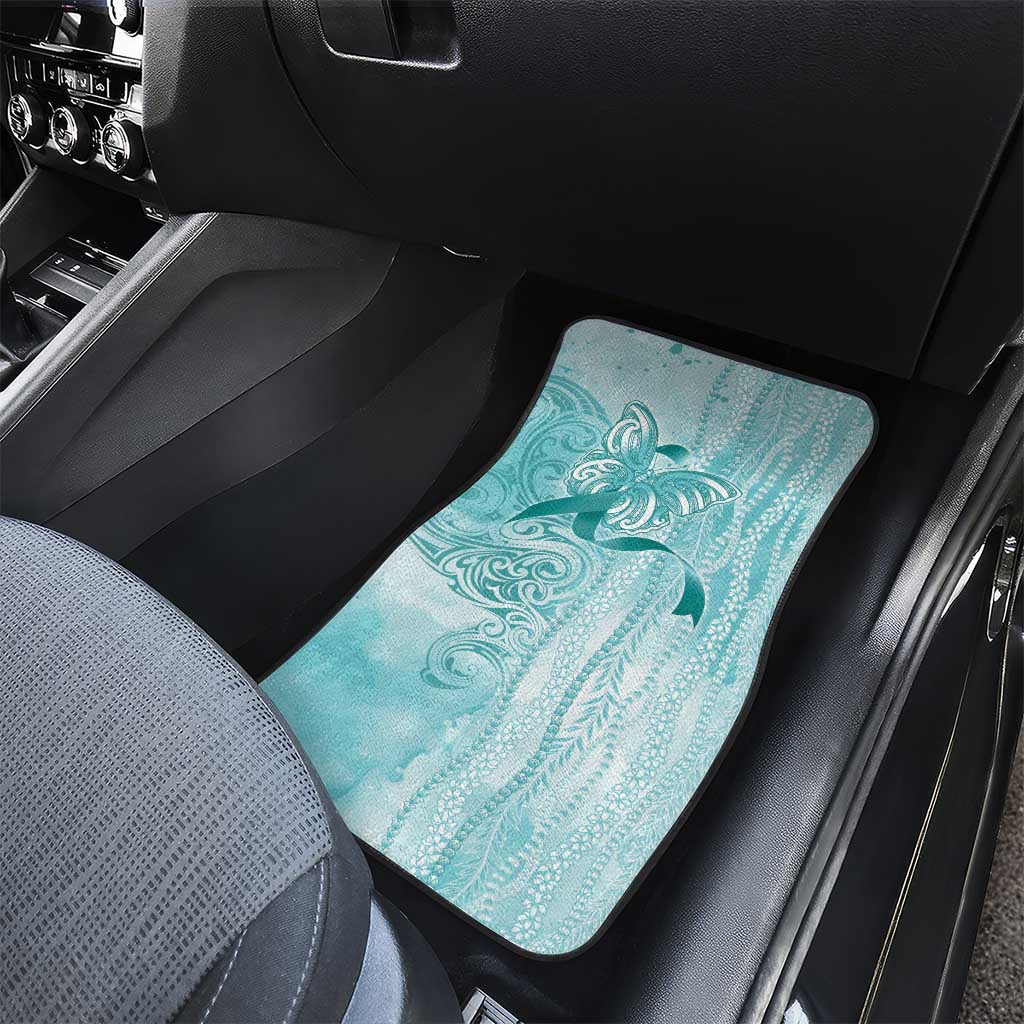 PTSD Awareness Car Mats Maile Pikake Lokelani Crown Flower Lei Inspired LT9 - Polynesian Pride