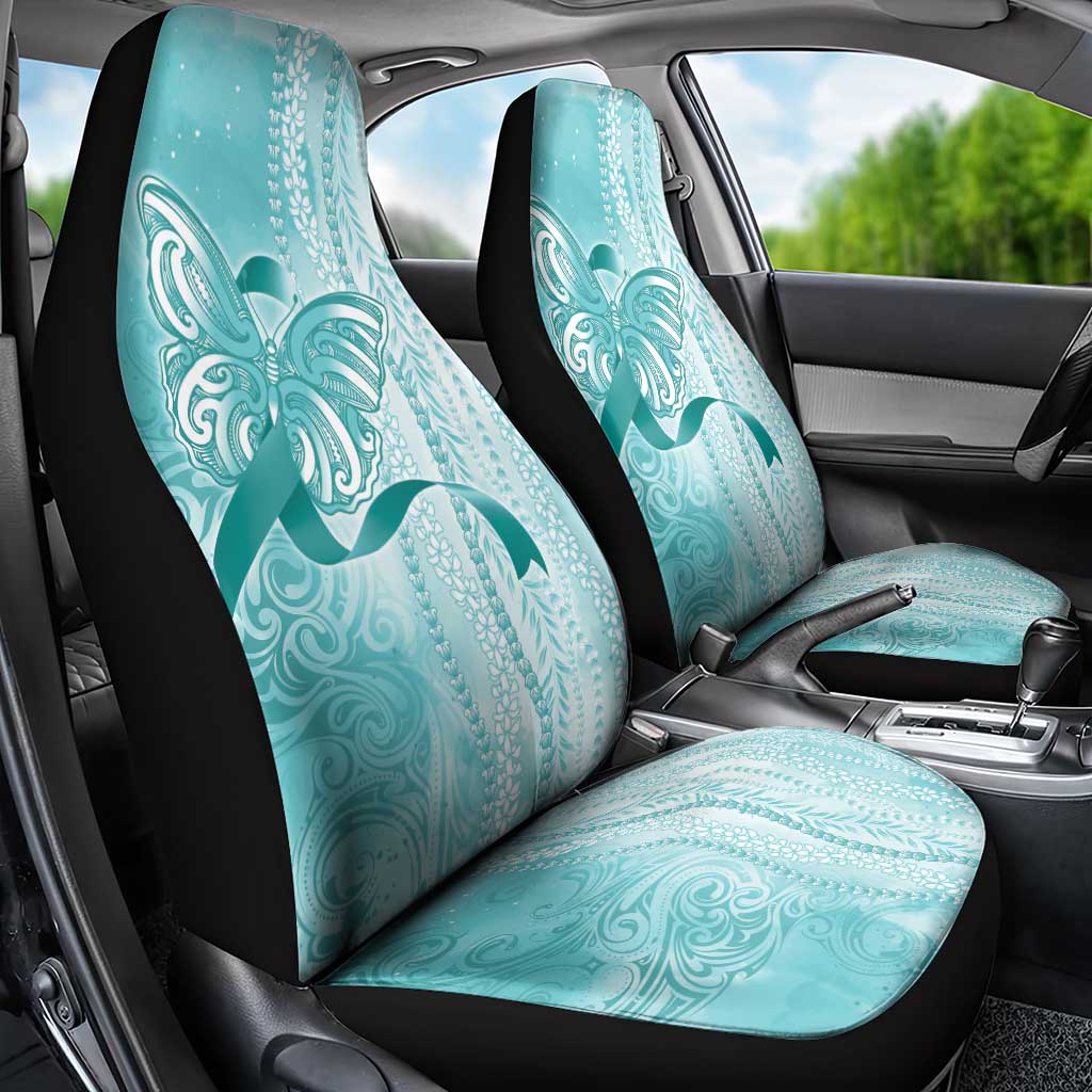PTSD Awareness Car Seat Cover Maile Pikake Lokelani Crown Flower Lei Inspired LT9 - Polynesian Pride