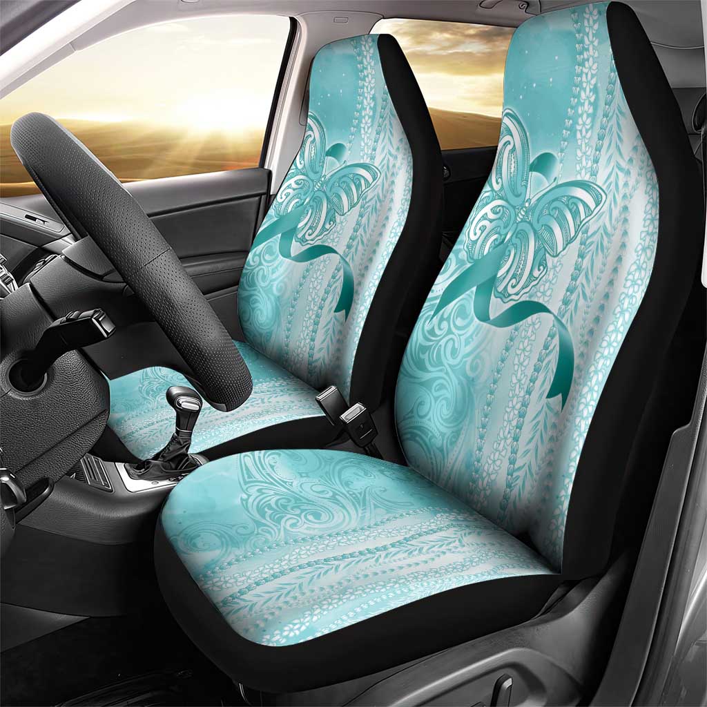 PTSD Awareness Car Seat Cover Maile Pikake Lokelani Crown Flower Lei Inspired LT9 - Polynesian Pride