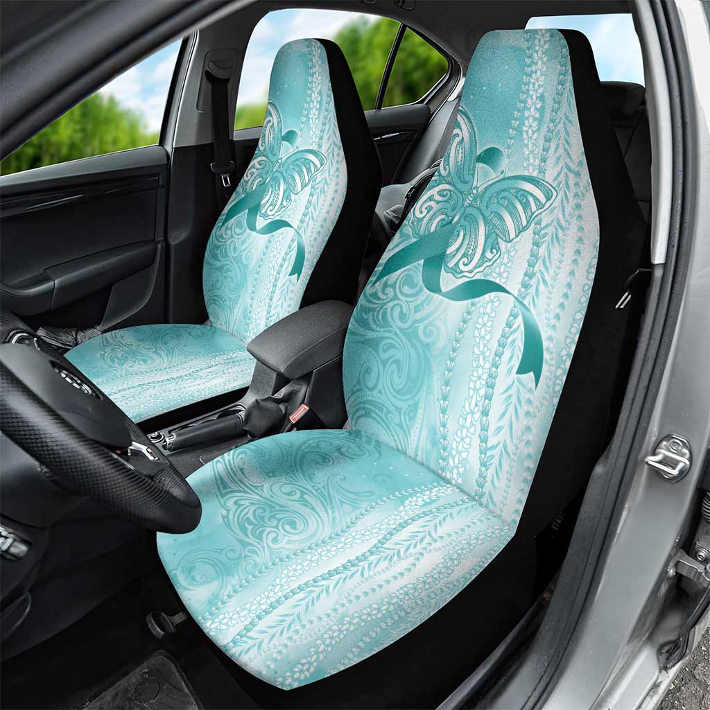 PTSD Awareness Car Seat Cover Maile Pikake Lokelani Crown Flower Lei Inspired LT9 - Polynesian Pride