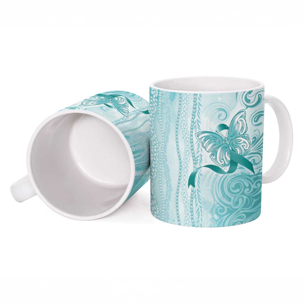PTSD Awareness Ceramic Mug Maile Pikake Lokelani Crown Flower Lei Inspired LT9 - Polynesian Pride
