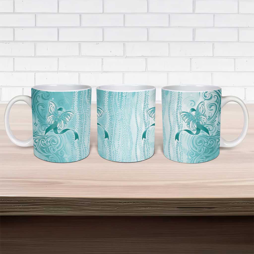 PTSD Awareness Ceramic Mug Maile Pikake Lokelani Crown Flower Lei Inspired LT9 - Polynesian Pride