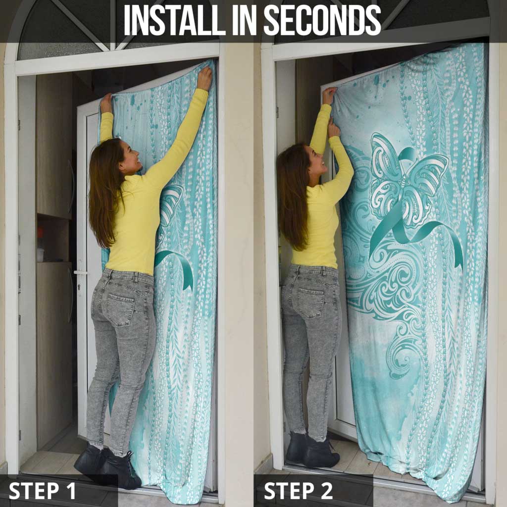 PTSD Awareness Door Cover Maile Pikake Lokelani Crown Flower Lei Inspired LT9 - Polynesian Pride