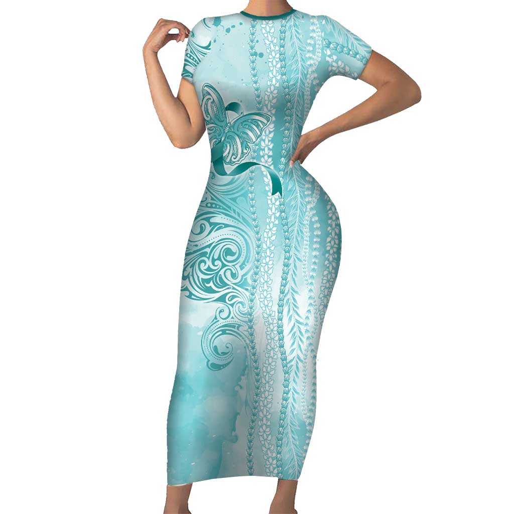PTSD Awareness Family Matching Short Sleeve Bodycon Dress and Hawaiian Shirt Maile Pikake Lokelani Crown Flower Lei Inspired