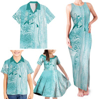 PTSD Awareness Family Matching Tank Maxi Dress and Hawaiian Shirt Maile Pikake Lokelani Crown Flower Lei Inspired