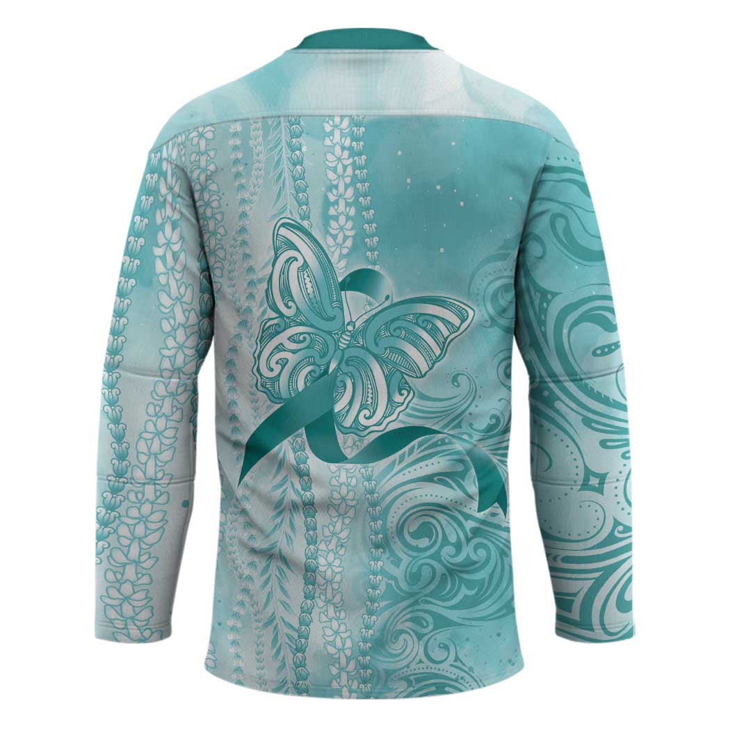 PTSD Awareness Hockey Jersey Maile Pikake Lokelani Crown Flower Lei Inspired LT9 - Polynesian Pride