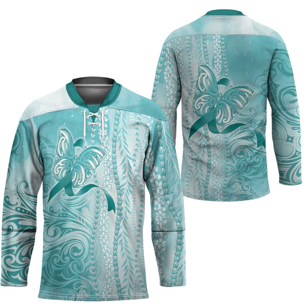 PTSD Awareness Hockey Jersey Maile Pikake Lokelani Crown Flower Lei Inspired LT9 - Polynesian Pride