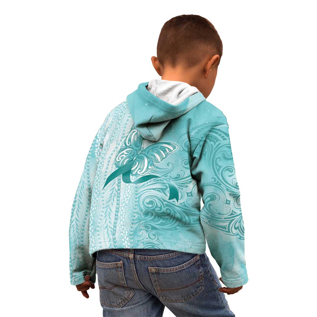 PTSD Awareness Kid Hoodie Maile Pikake Lokelani Crown Flower Lei Inspired