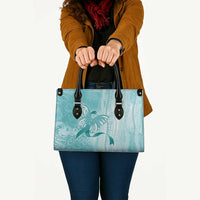 PTSD Awareness Leather Bag Maile Pikake Lokelani Crown Flower Lei Inspired LT9 - Polynesian Pride