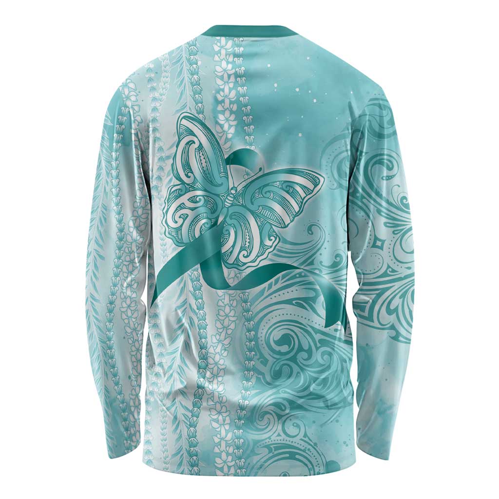 PTSD Awareness Long Sleeve Shirt Maile Pikake Lokelani Crown Flower Lei Inspired LT9 - Polynesian Pride