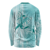 PTSD Awareness Long Sleeve Shirt Maile Pikake Lokelani Crown Flower Lei Inspired LT9 - Polynesian Pride