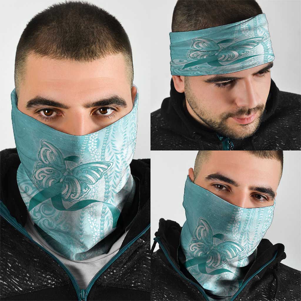 PTSD Awareness Neck Gaiter Maile Pikake Lokelani Crown Flower Lei Inspired LT9 - Polynesian Pride