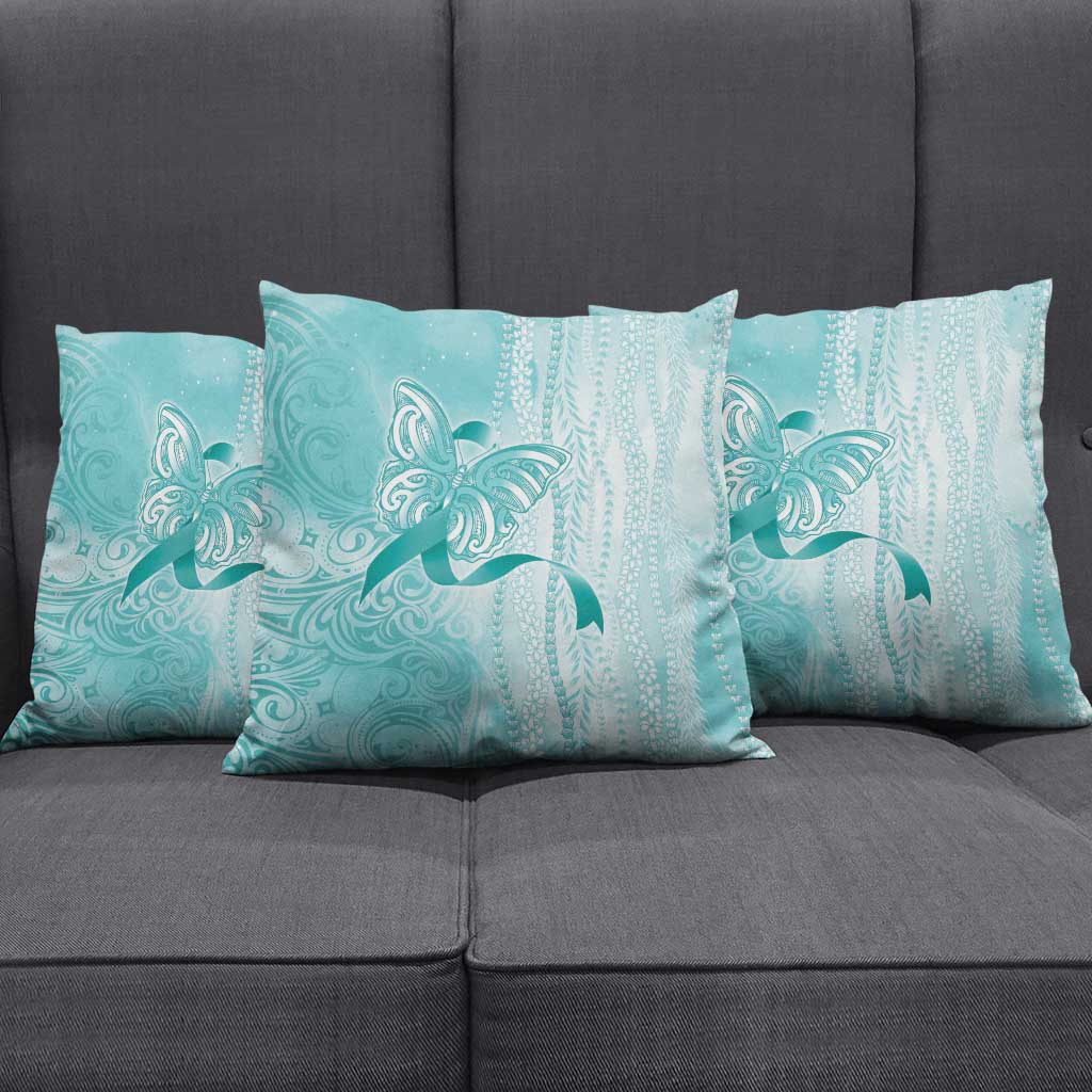 PTSD Awareness Pillow Cover Maile Pikake Lokelani Crown Flower Lei Inspired LT9 - Polynesian Pride