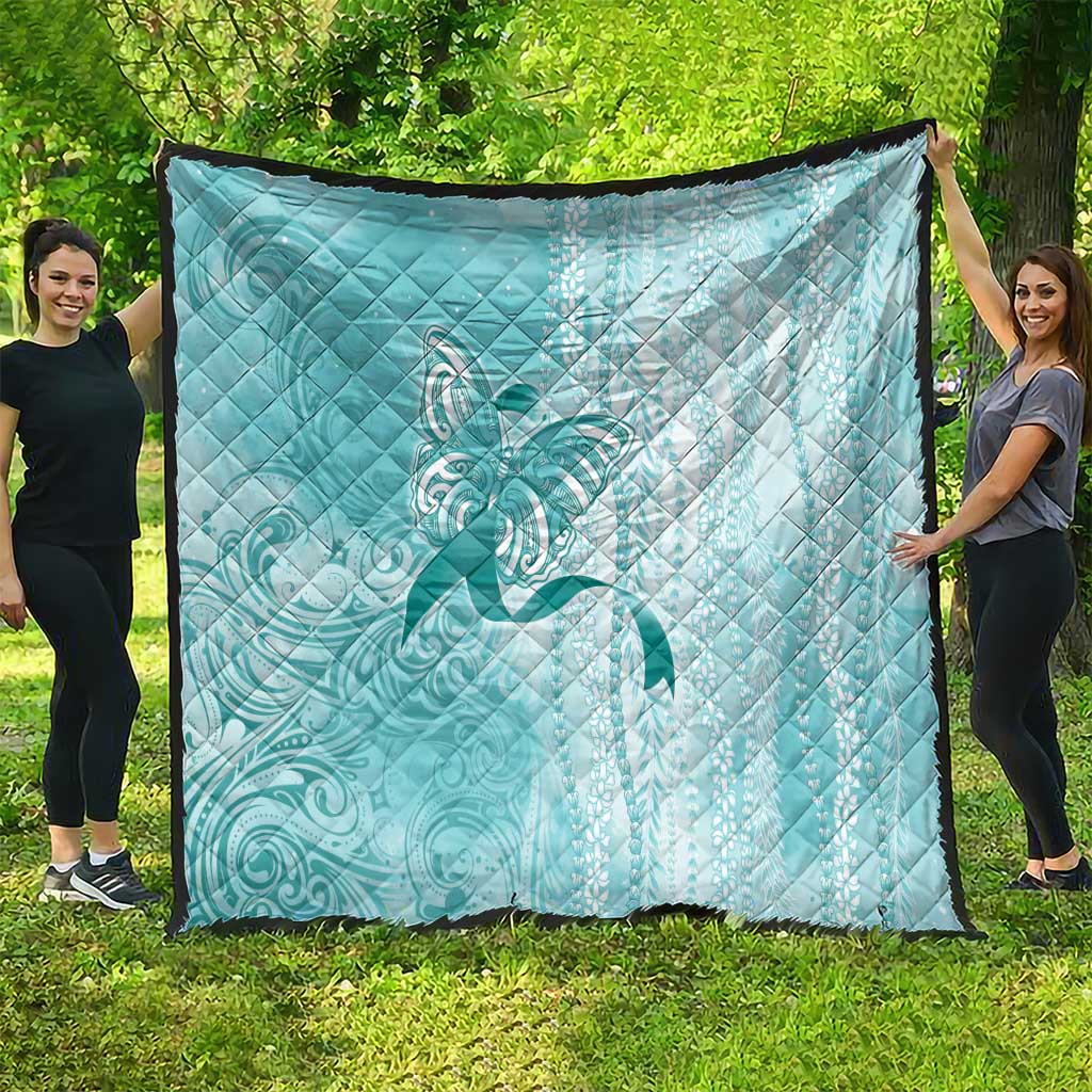 PTSD Awareness Quilt Maile Pikake Lokelani Crown Flower Lei Inspired LT9 - Polynesian Pride