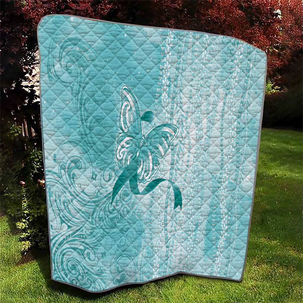 PTSD Awareness Quilt Maile Pikake Lokelani Crown Flower Lei Inspired LT9 - Polynesian Pride