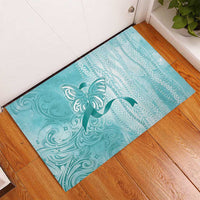 PTSD Awareness Rubber Doormat Maile Pikake Lokelani Crown Flower Lei Inspired LT9 - Polynesian Pride