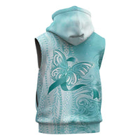 PTSD Awareness Sleeveless Zip Hoodie Maile Pikake Lokelani Crown Flower Lei Inspired