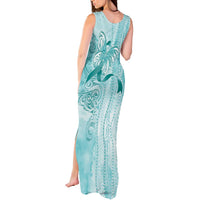 PTSD Awareness Tank Maxi Dress Maile Pikake Lokelani Crown Flower Lei Inspired LT9 - Polynesian Pride