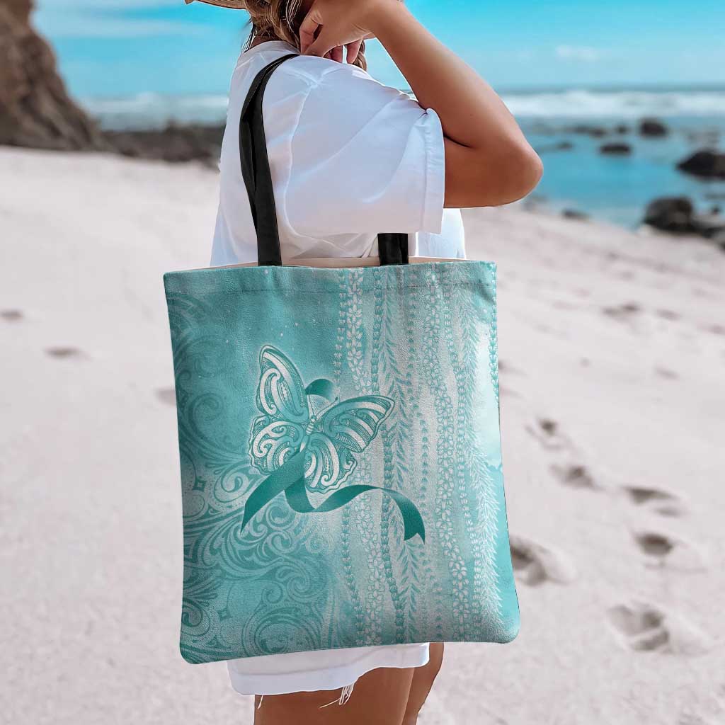 PTSD Awareness Tote Bag Maile Pikake Lokelani Crown Flower Lei Inspired LT9 - Polynesian Pride