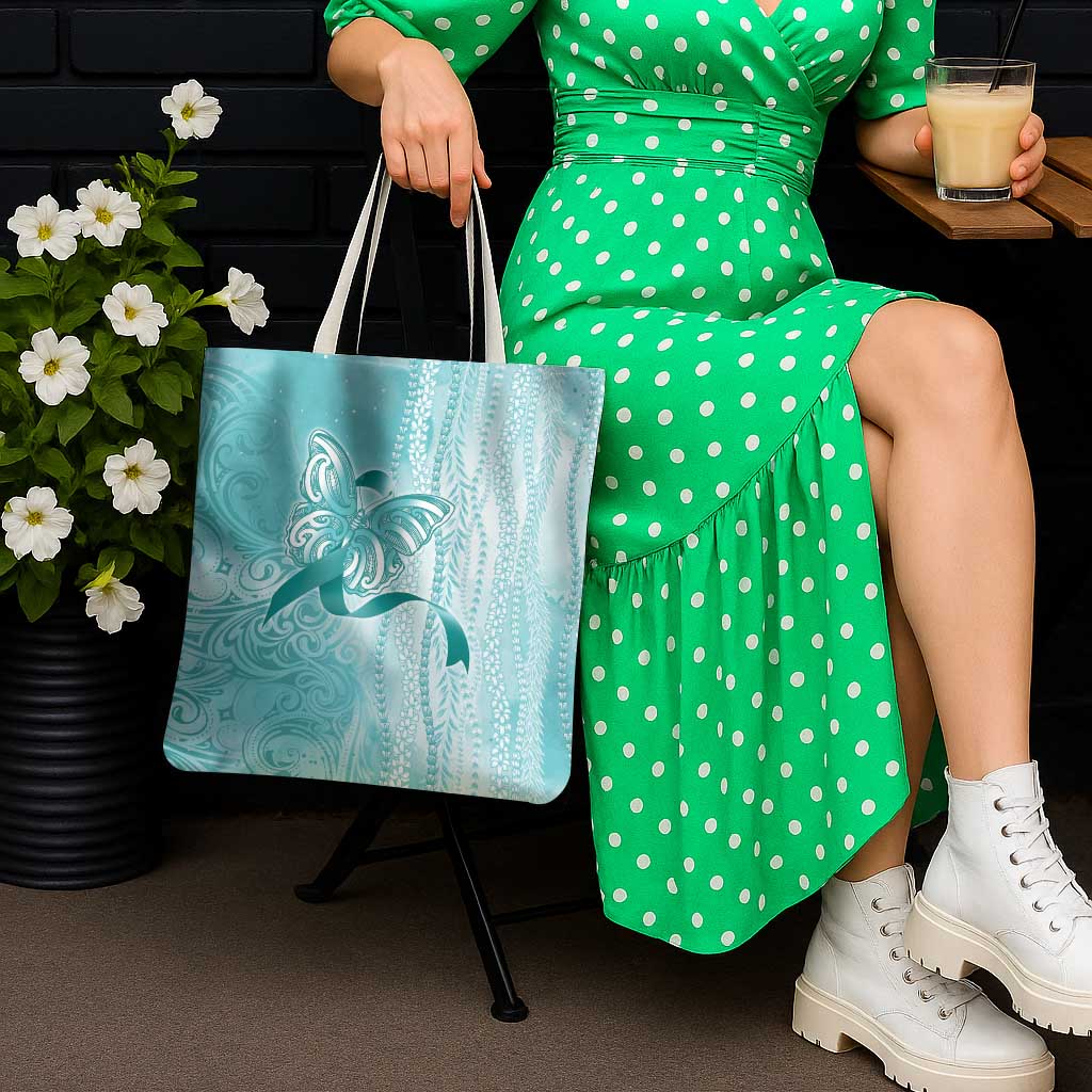 PTSD Awareness Tote Bag Maile Pikake Lokelani Crown Flower Lei Inspired LT9 - Polynesian Pride