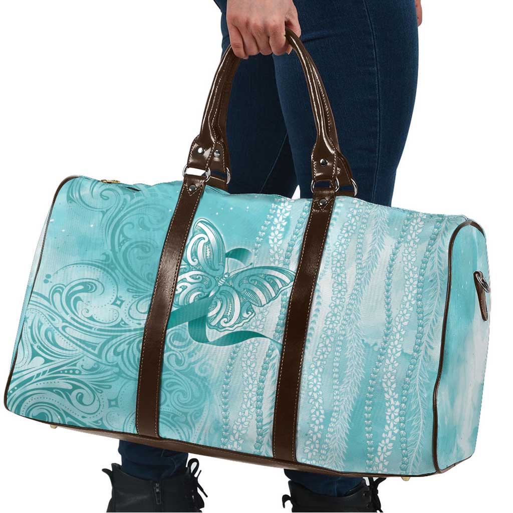 PTSD Awareness Travel Bag Maile Pikake Lokelani Crown Flower Lei Inspired LT9 - Polynesian Pride