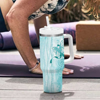 PTSD Awareness Tumbler With Handle Maile Pikake Lokelani Crown Flower Lei Inspired LT9 - Polynesian Pride