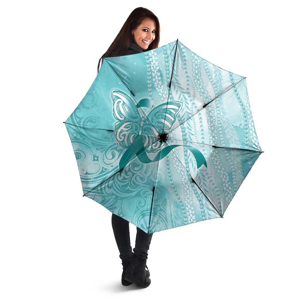 PTSD Awareness Umbrella Maile Pikake Lokelani Crown Flower Lei Inspired LT9 - Polynesian Pride