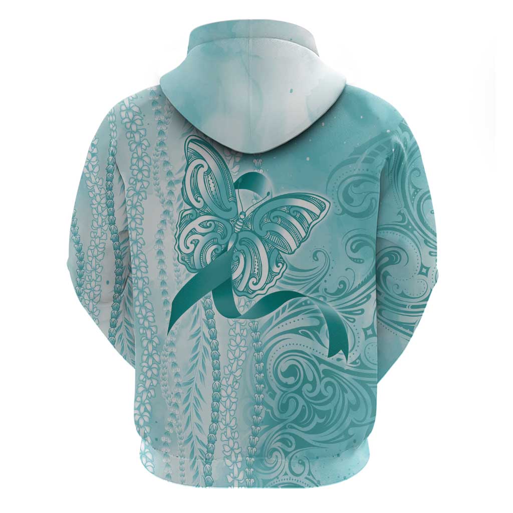 PTSD Awareness Zip Hoodie Maile Pikake Lokelani Crown Flower Lei Inspired LT9 - Polynesian Pride