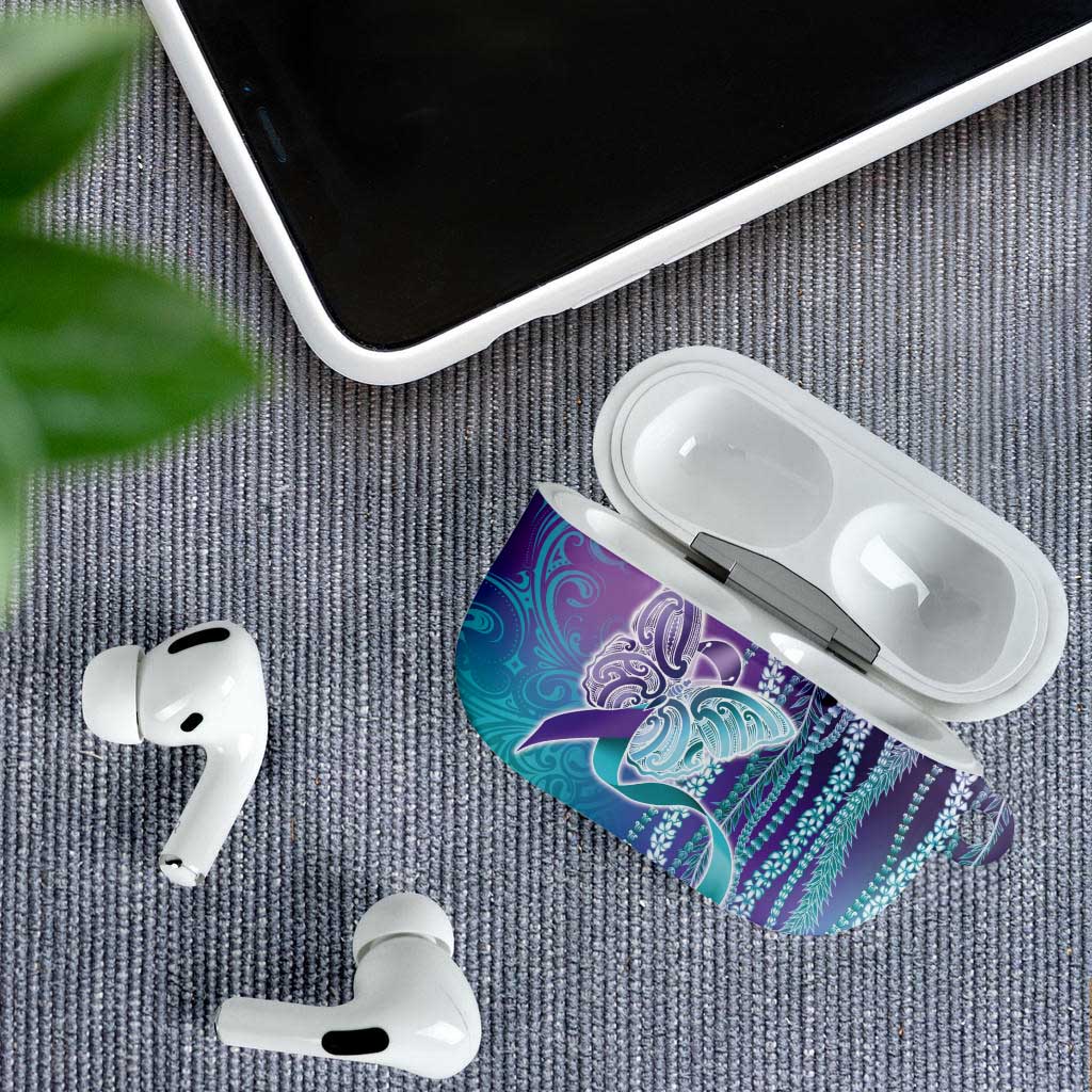 Suicide Prevention Awareness AirPods Case Maile Pikake Lokelani Crown Flower Lei Inspired LT9 - Polynesian Pride