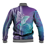 Suicide Prevention Awareness Baseball Jacket Maile Pikake Lokelani Crown Flower Lei Inspired LT9 - Polynesian Pride