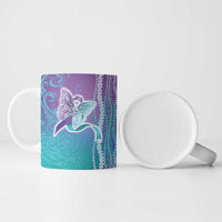 Suicide Prevention Awareness Ceramic Mug Maile Pikake Lokelani Crown Flower Lei Inspired LT9 - Polynesian Pride