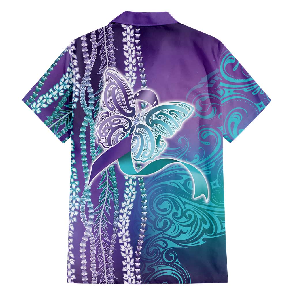 Suicide Prevention Awareness Family Matching Tank Maxi Dress and Hawaiian Shirt Maile Pikake Lokelani Crown Flower Lei Inspired