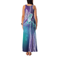 Suicide Prevention Awareness Family Matching Tank Maxi Dress and Hawaiian Shirt Maile Pikake Lokelani Crown Flower Lei Inspired