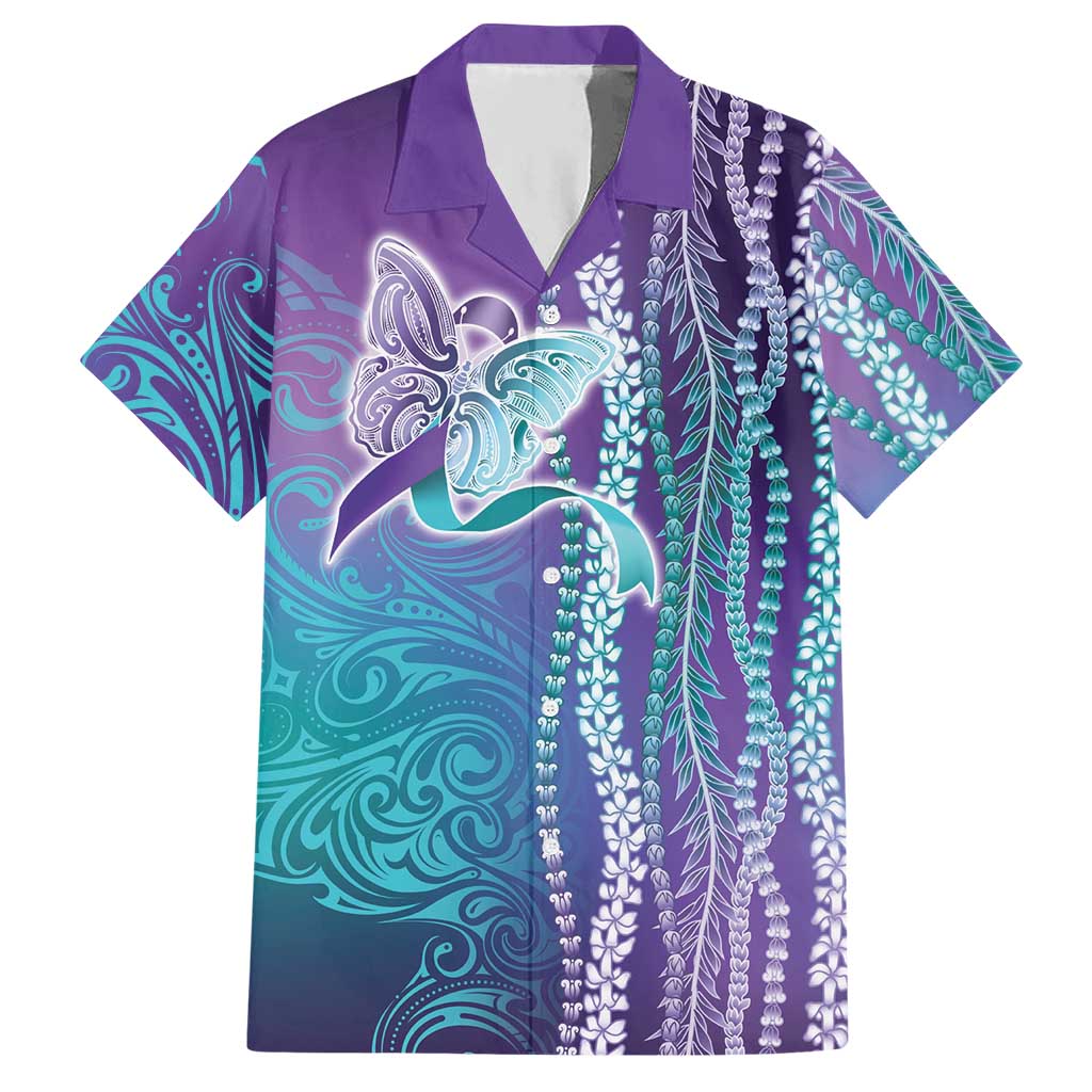 Suicide Prevention Awareness Hawaiian Shirt Maile Pikake Lokelani Crown Flower Lei Inspired LT9 Multicolor - Polynesian Pride